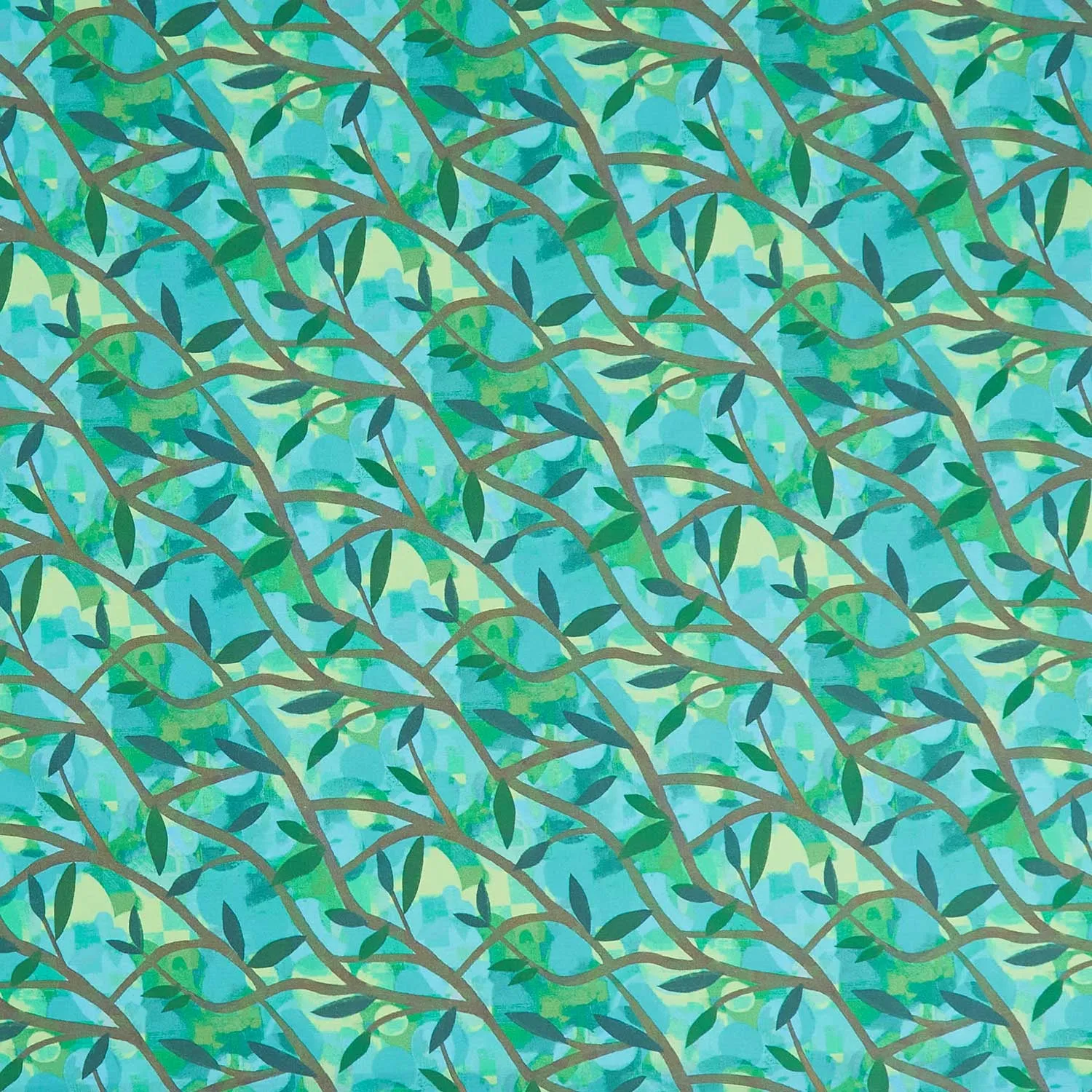 108" Quilt Back - Growing Tree Teal 108" Wide Backing