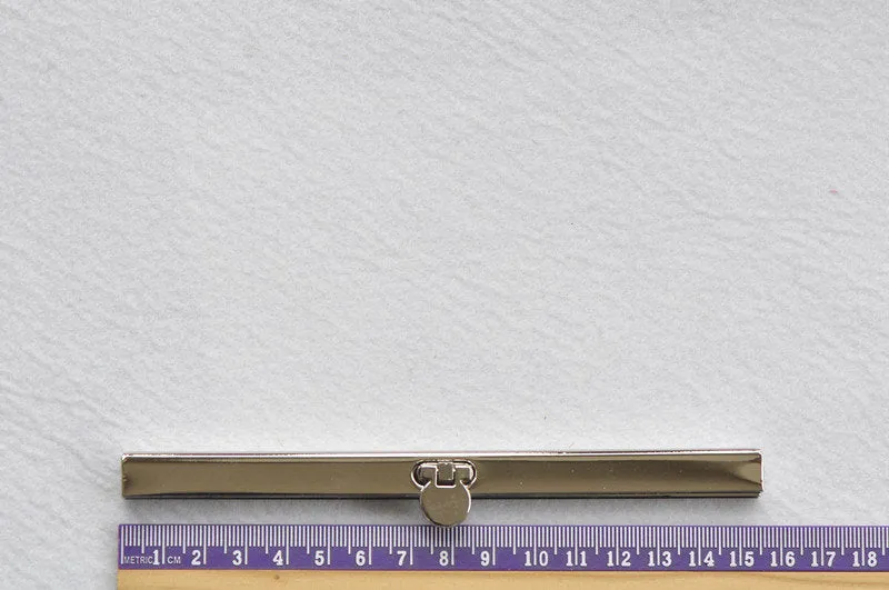 15.5cm ( 6") Silver Purse Frame Quality Bar Lock Wallet Purse Frame With Screws