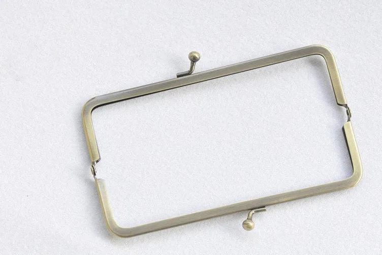 16.5cm( 6 1/2") Antique Bronze Metal Purse Frame Glue-In Style 16.5x5cm(6.5"x2")