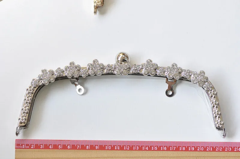 22cm (8") Retro Metal Flowers Purse Frame With Screws Two Colors