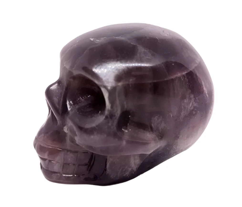 241G Purple Fluorite Crystal Skull