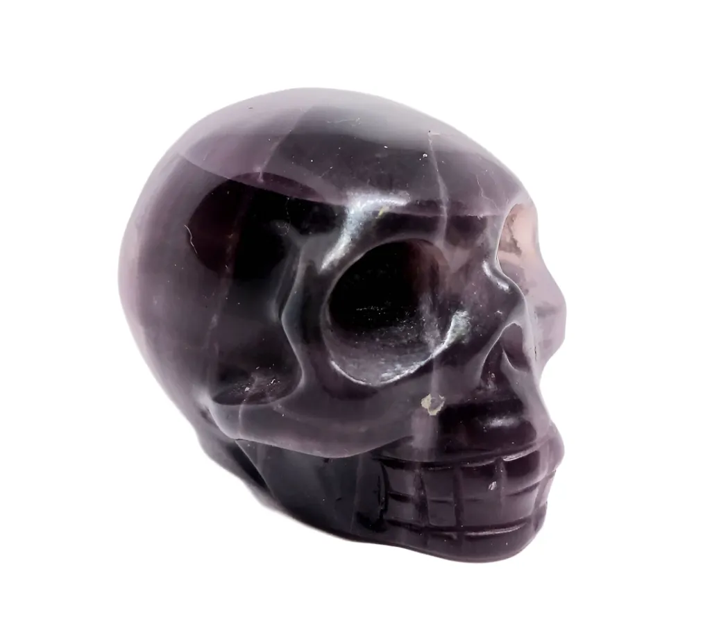 241G Purple Fluorite Crystal Skull