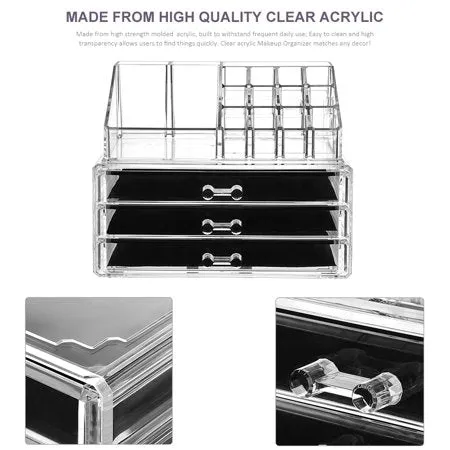 3 Drawer Acrylic Cosmetic Organizer