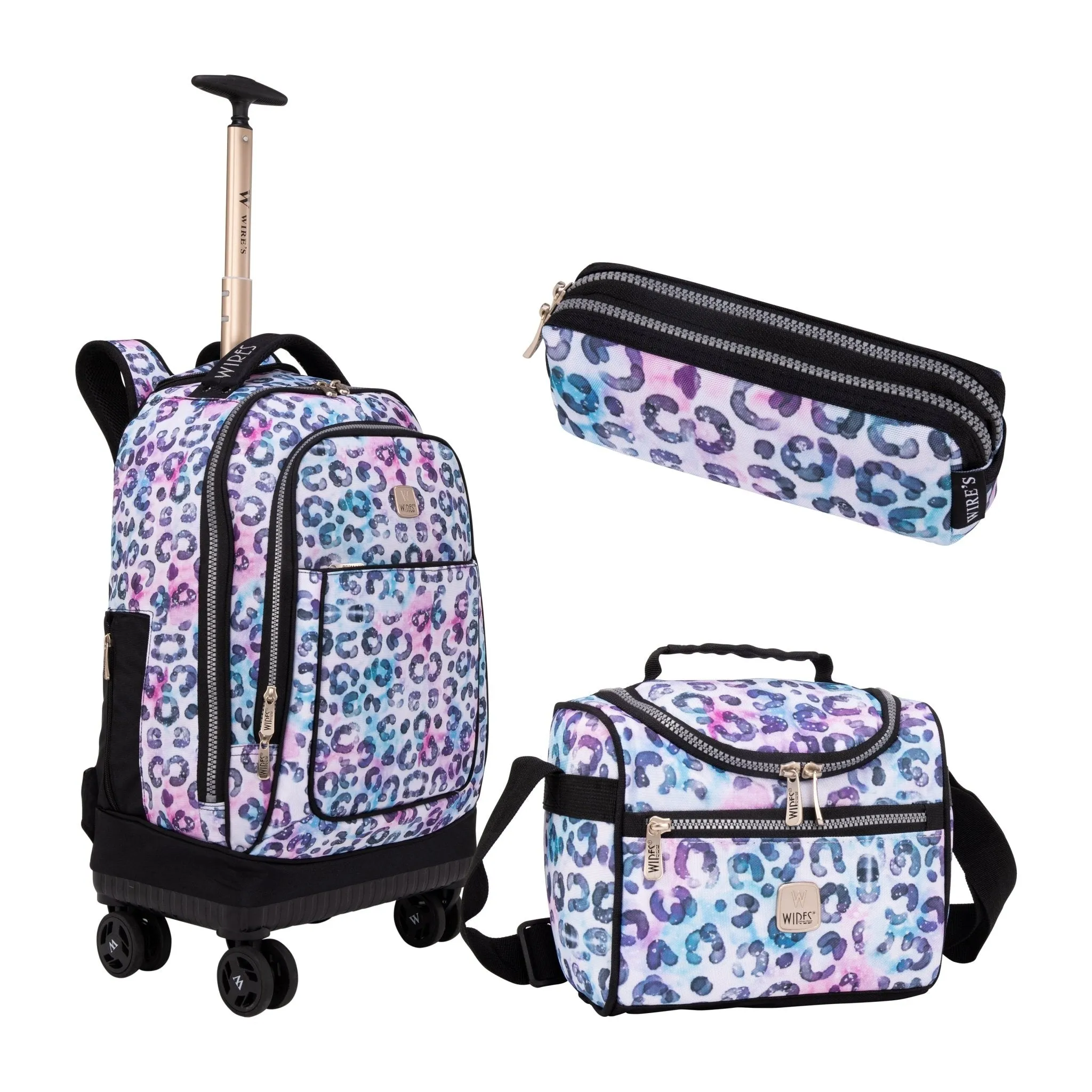 8-Wheels Multiple School Backpack Trolley Set (Lunch bag & Pencil Case)