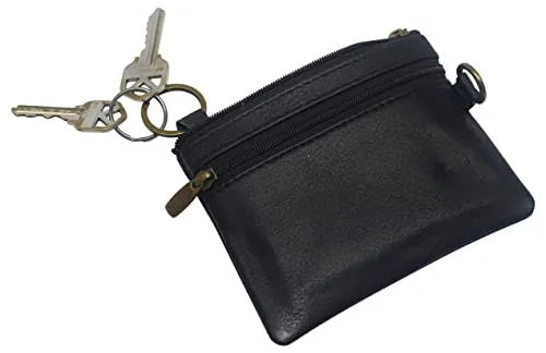 8100 CF Genuine Leather Womens Purses Coin Purse Cash Change Wallet Key Holder Money Pouch