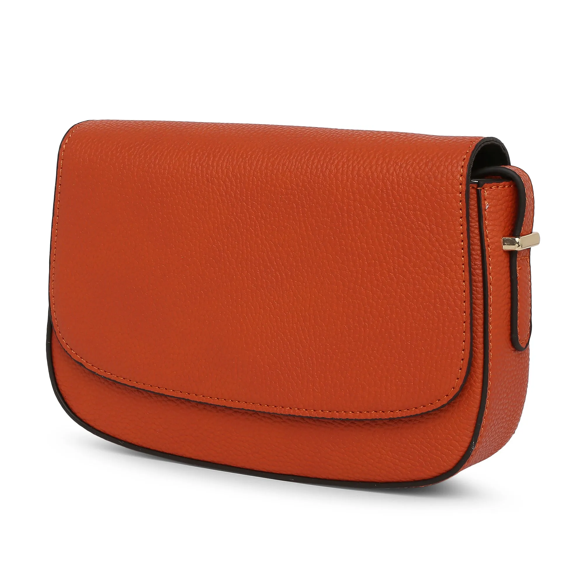 Accessorize London Women's Ruby Saddle Sling Bag-Orange