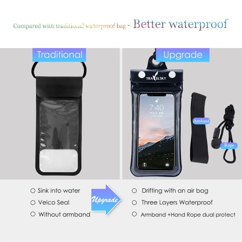 Airbag Waterproof Swimming Phone Case