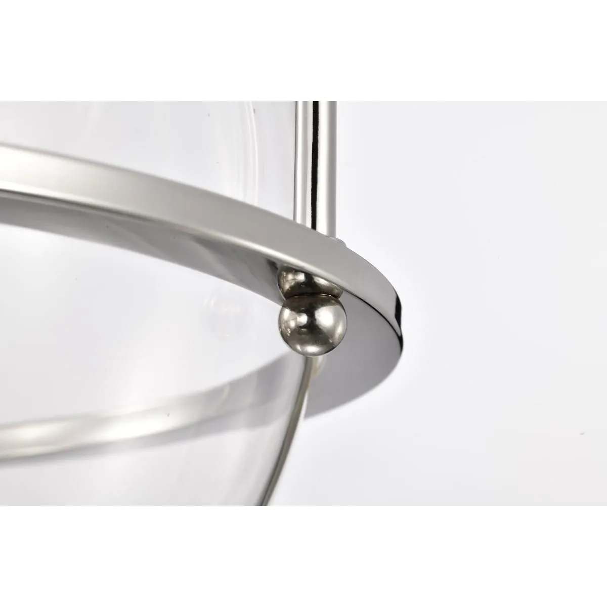 Amado 14 in. 3 lights Pendant Light Polished Nickel Finish