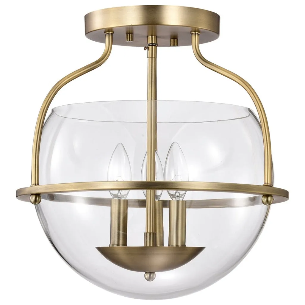 AMADO 3 LIGHT SEMI FLUSH MOUNT