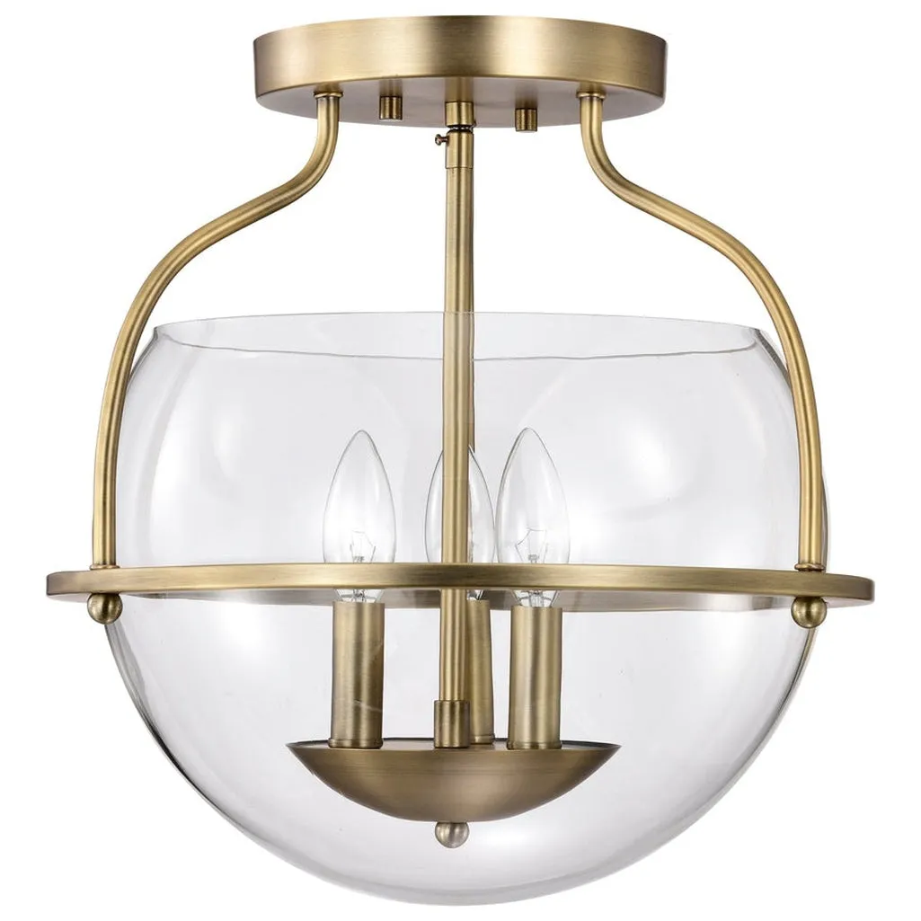 AMADO 3 LIGHT SEMI FLUSH MOUNT