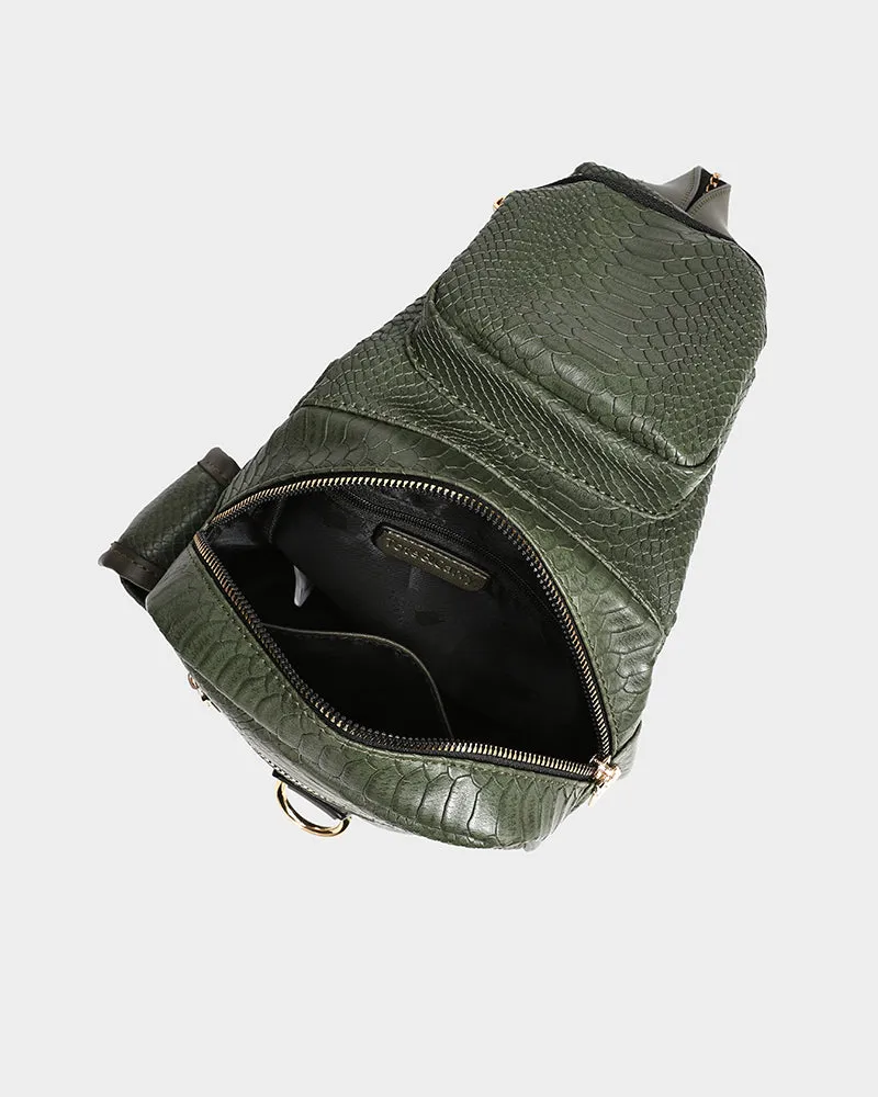 Apollo 1 Tear Drop Crossbody Bag in Olive