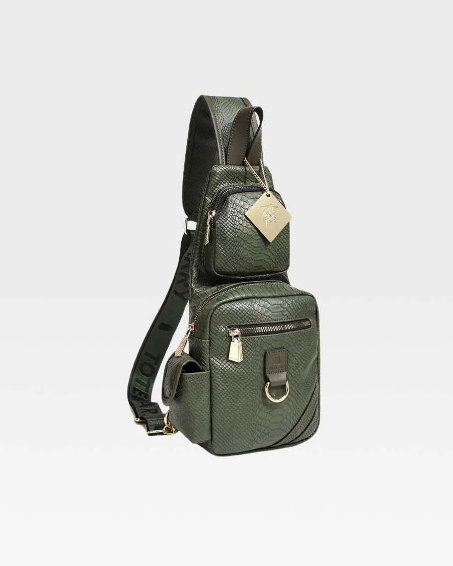 Apollo 1 Tear Drop Crossbody Bag in Olive