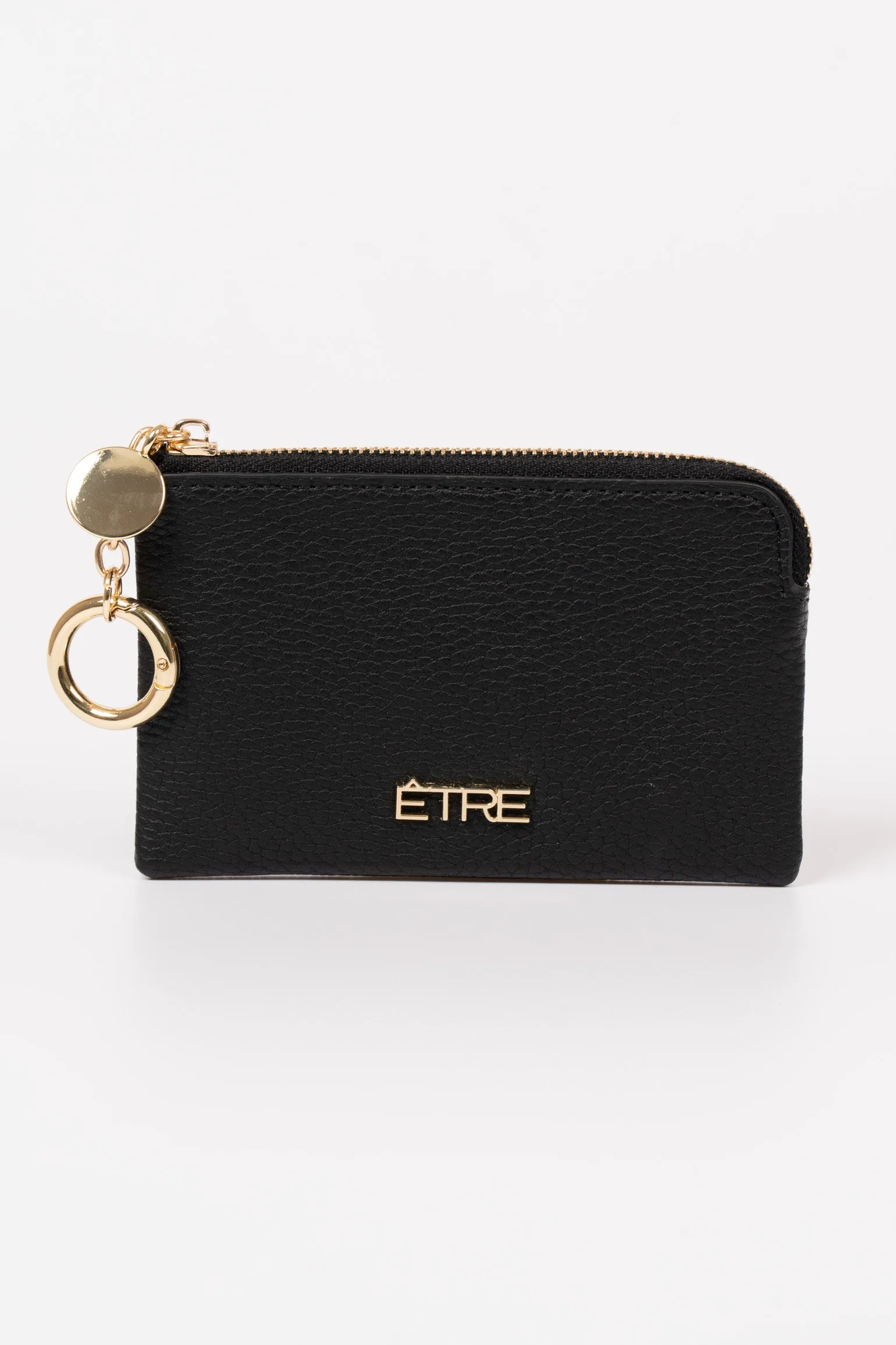 Arlo Small Coin Purse - Black, Faux Leather