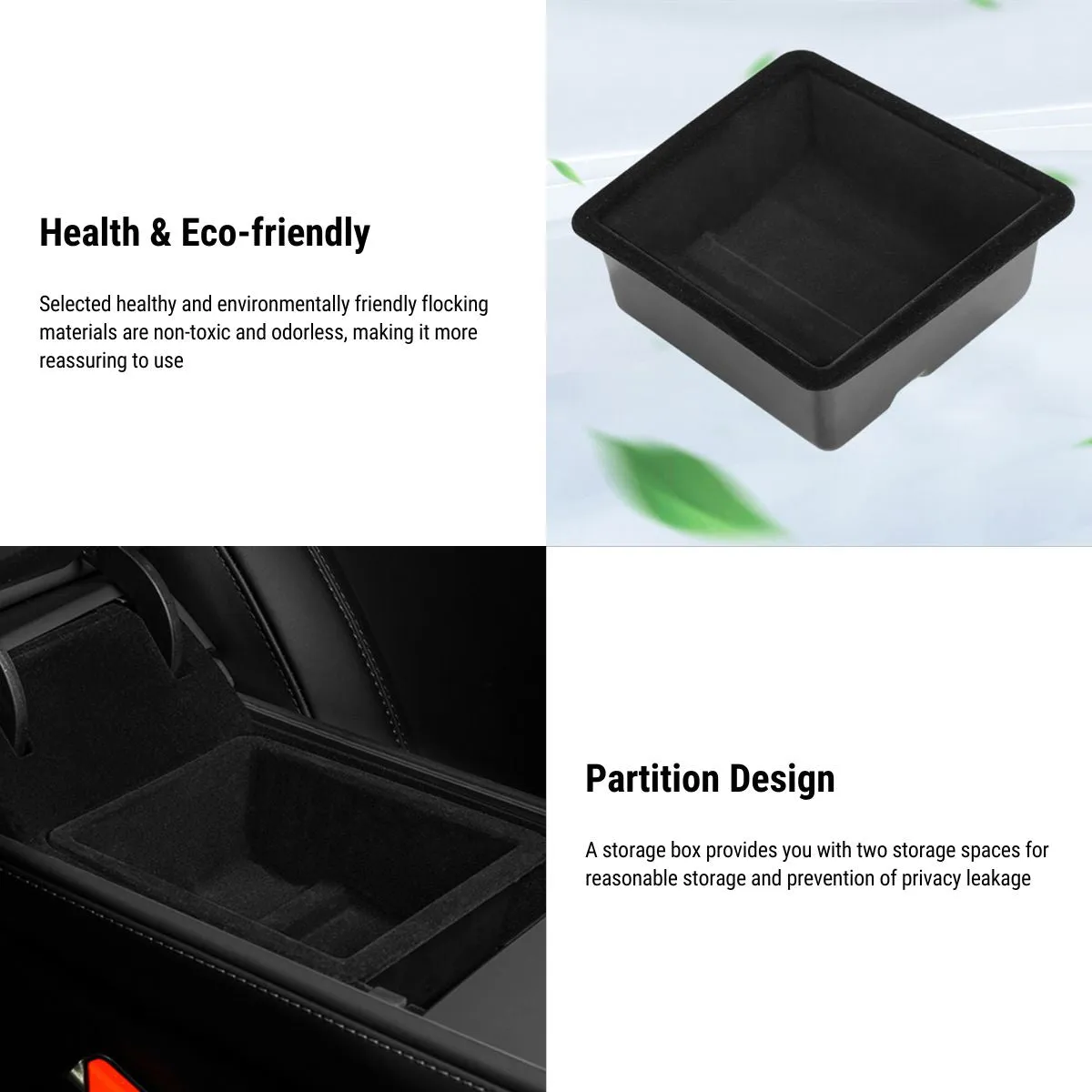 Armrest Organizer for Tesla Model 3 2021-2023.10 / Model Y 2020-ON