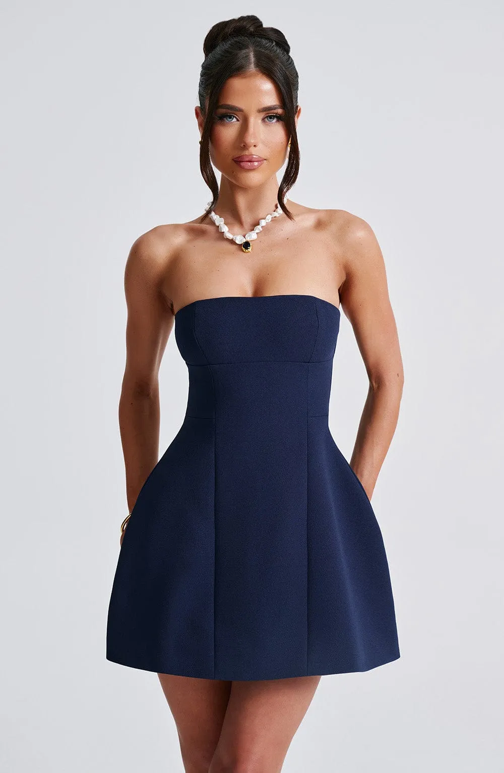 Asha Mini Graceful Dress - Navy