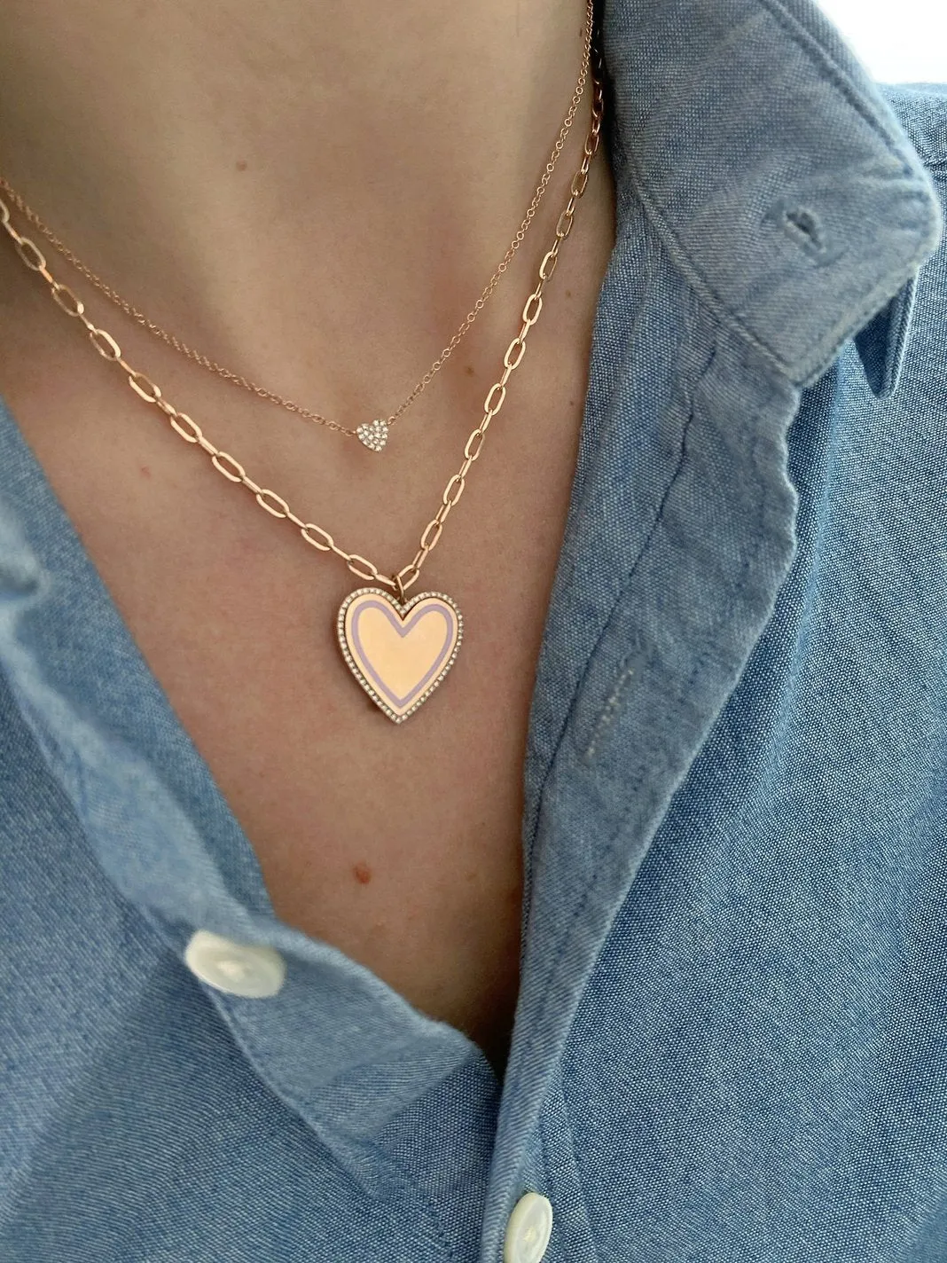 Baby Diamond Heart Necklace