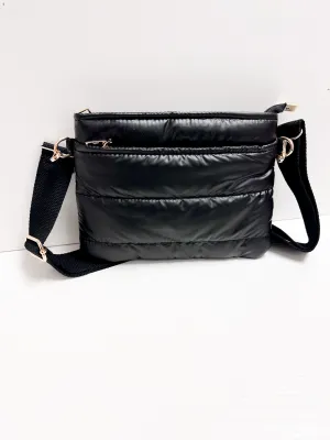 Bailey - Black Puffer Crossbody Purse