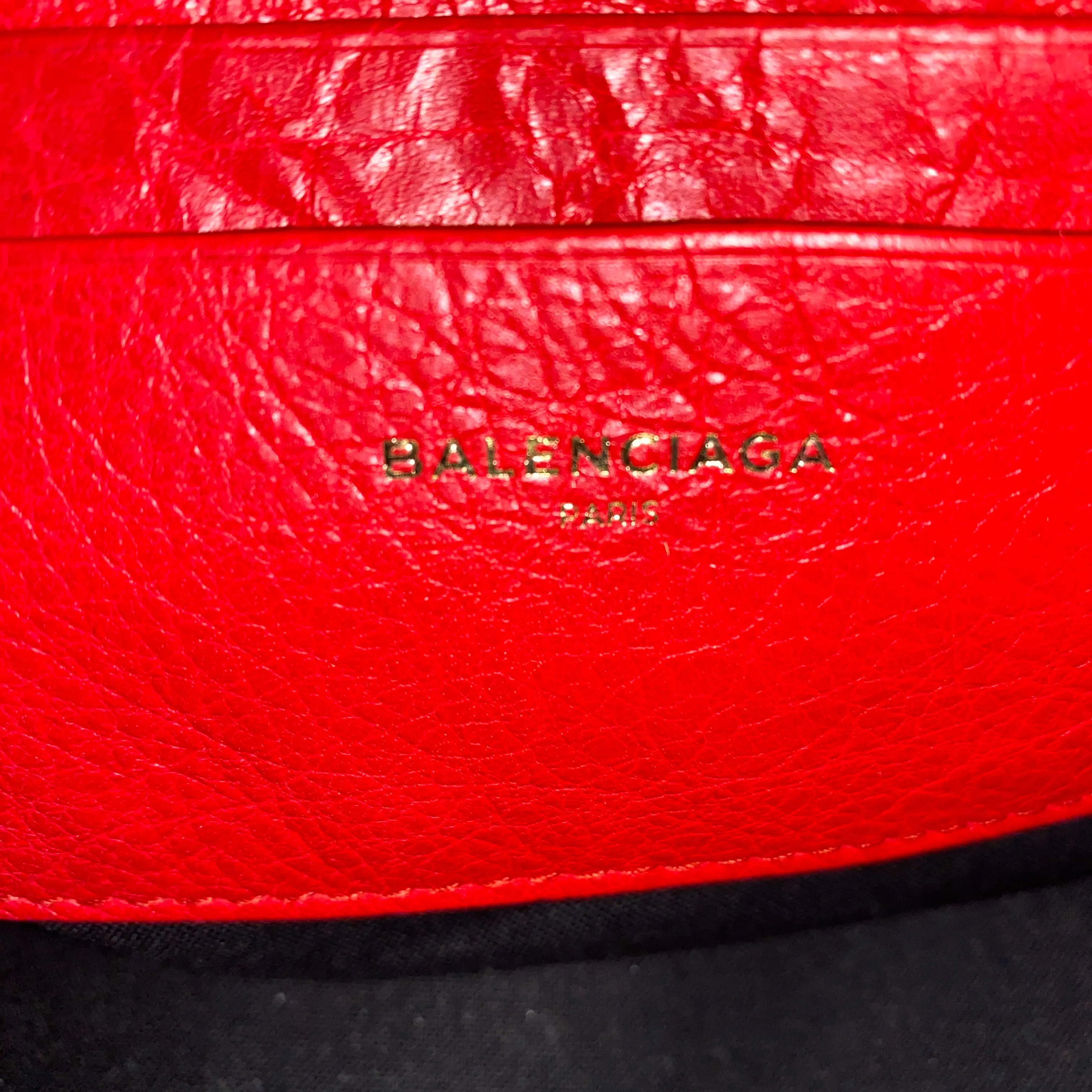 Balenciaga Red XXS Bazaar Crossbody Tote Bag