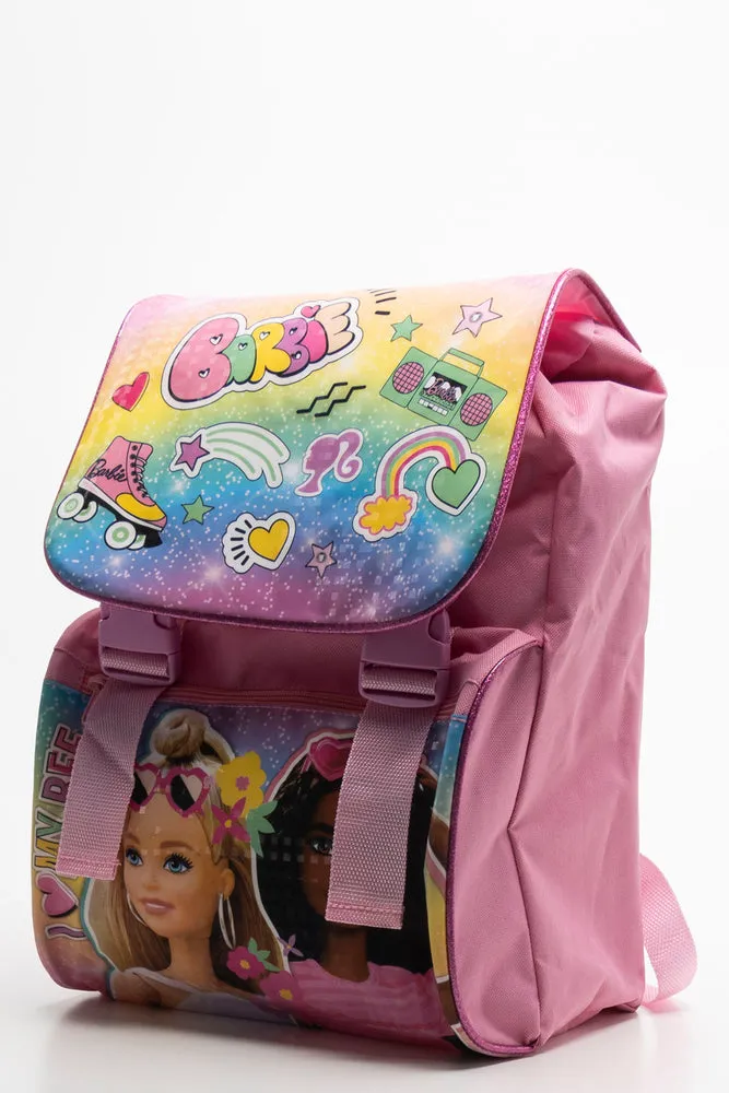 Barbie Double Clip Backpack Pink