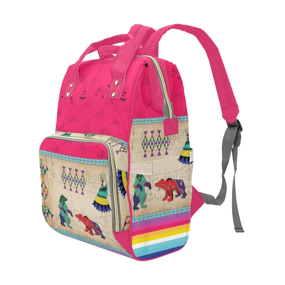 Bear Ledger Berry Multi-Function Diaper Backpack/Diaper Bag