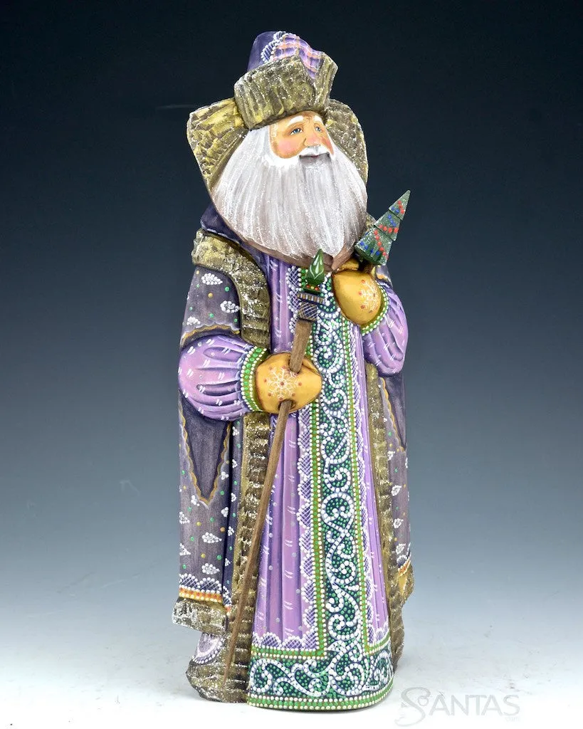 Beautiful Purple and Green Russian Santa