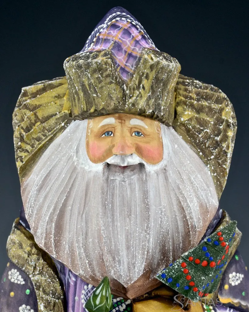 Beautiful Purple and Green Russian Santa