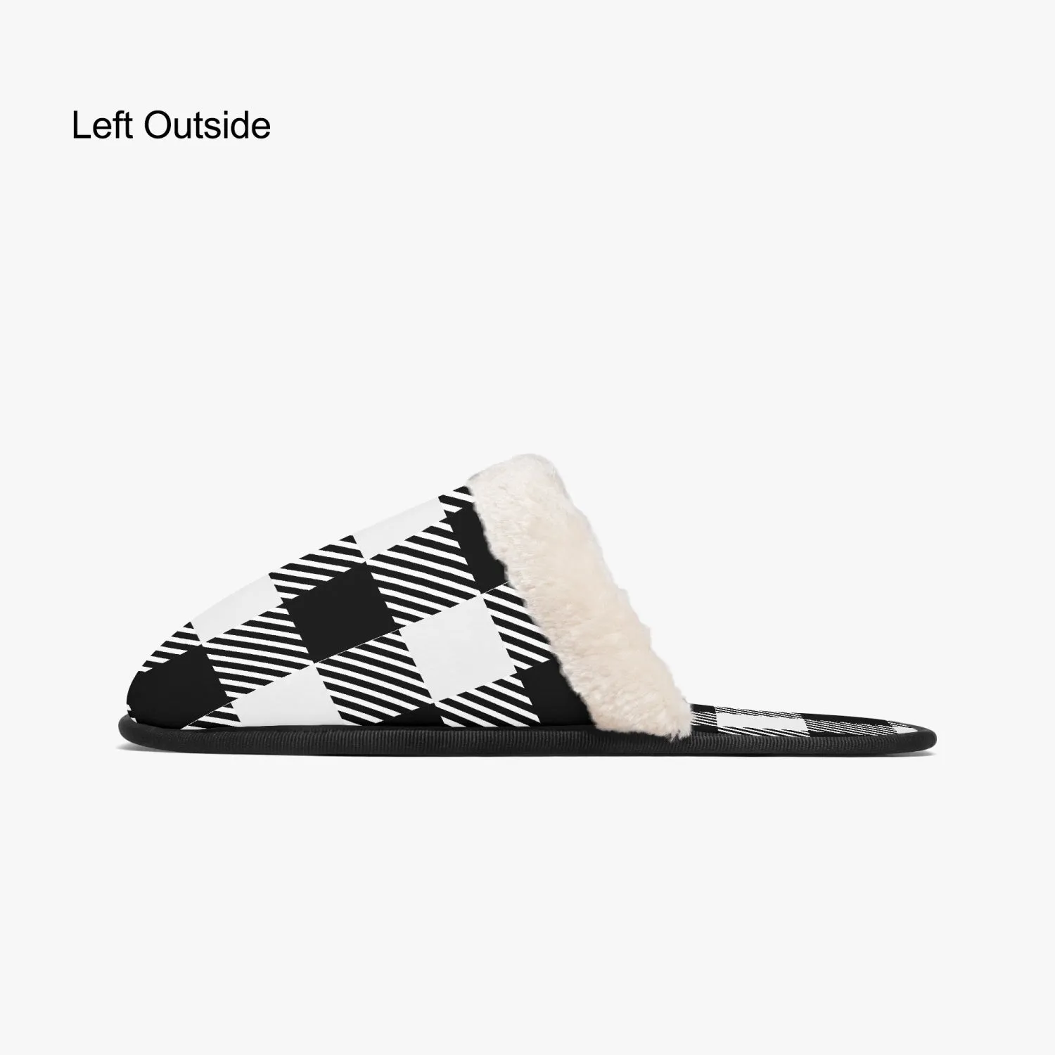 Black & White checkered | cozy slippers