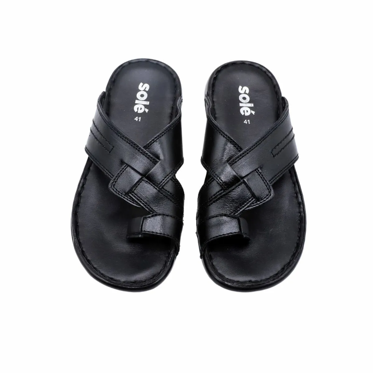 Black Casual Chappal M00100002