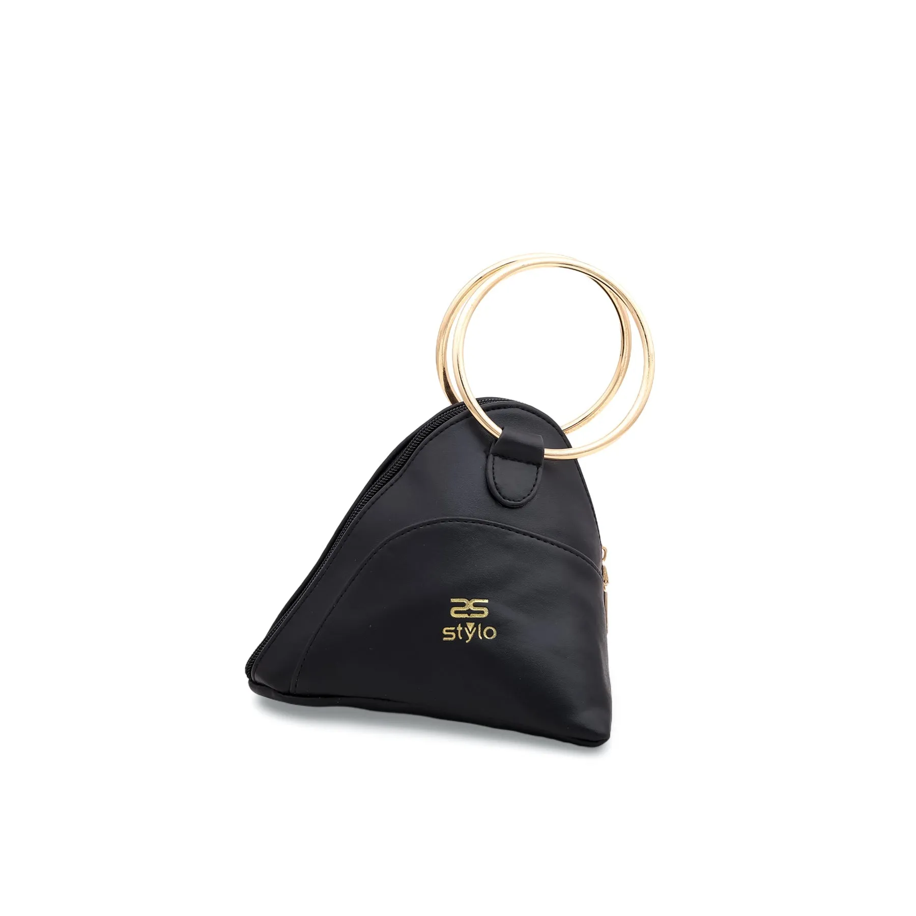 Black Triangle Ring Handle Pouch P92399