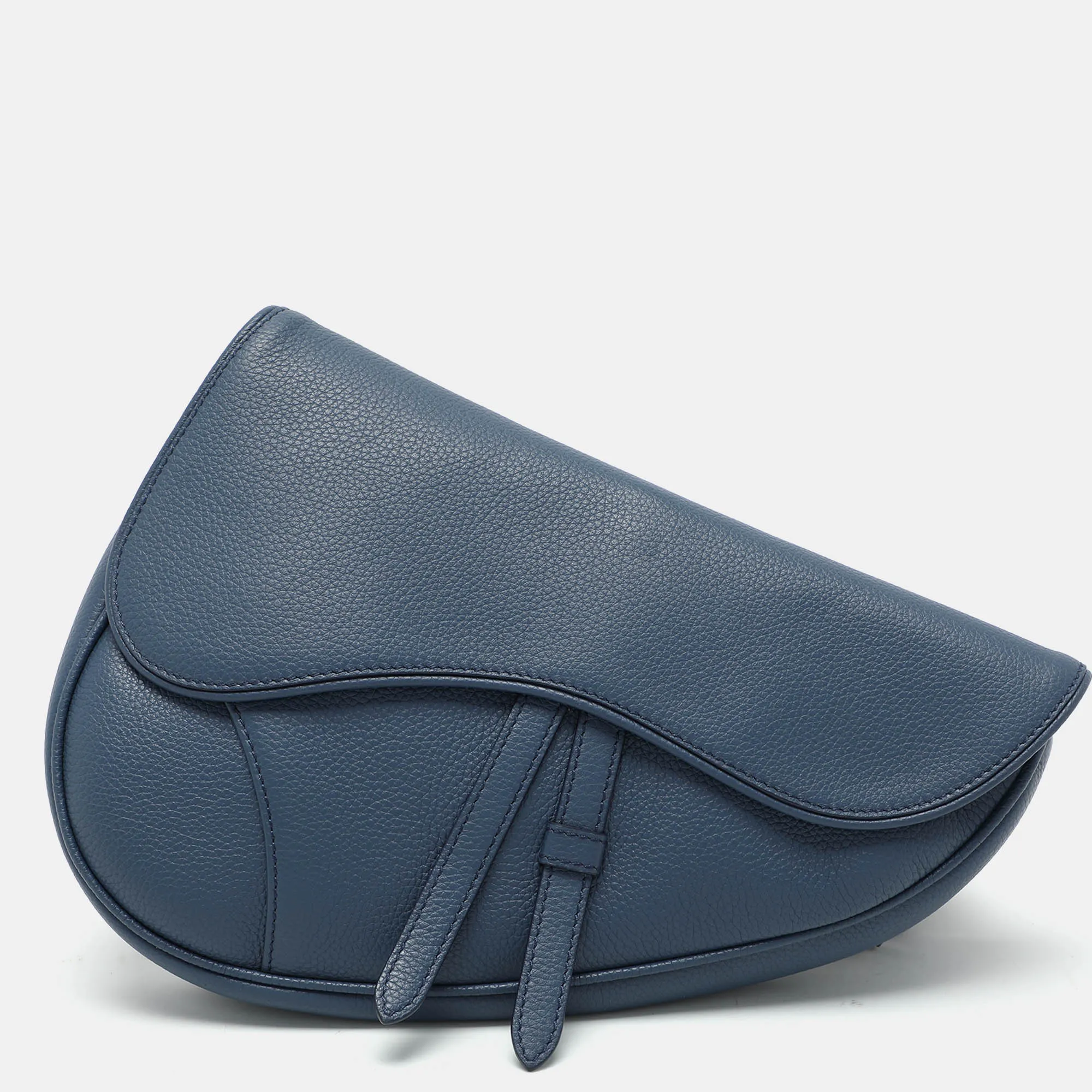 Blue Leather Kim Jones Saddle Bag