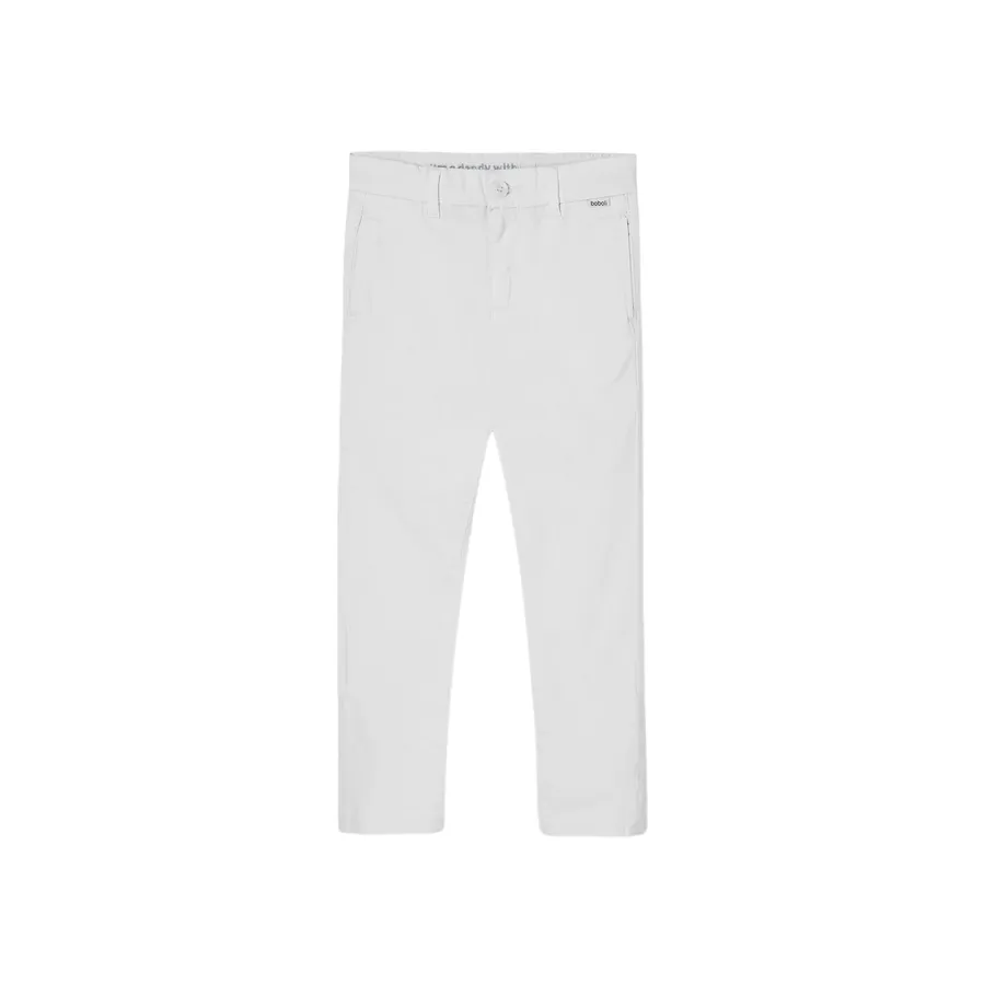 Boboli Pantaloni in raso elasticizzati da bambino 738042 1100 bianco