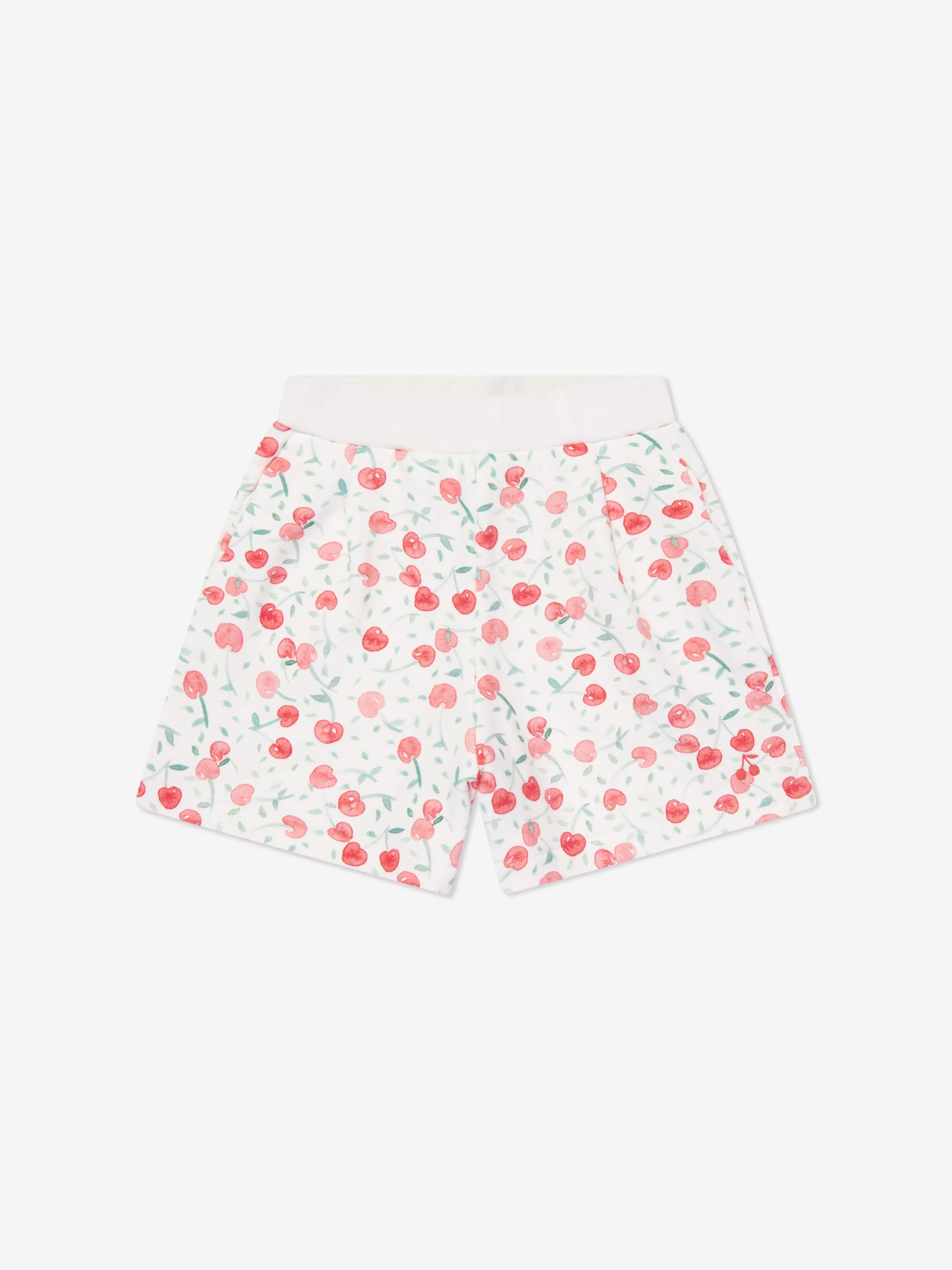 Bonpoint Girls Cornelia Cherry Shorts in White