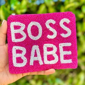 Boss Babe Beaded Coin Purse