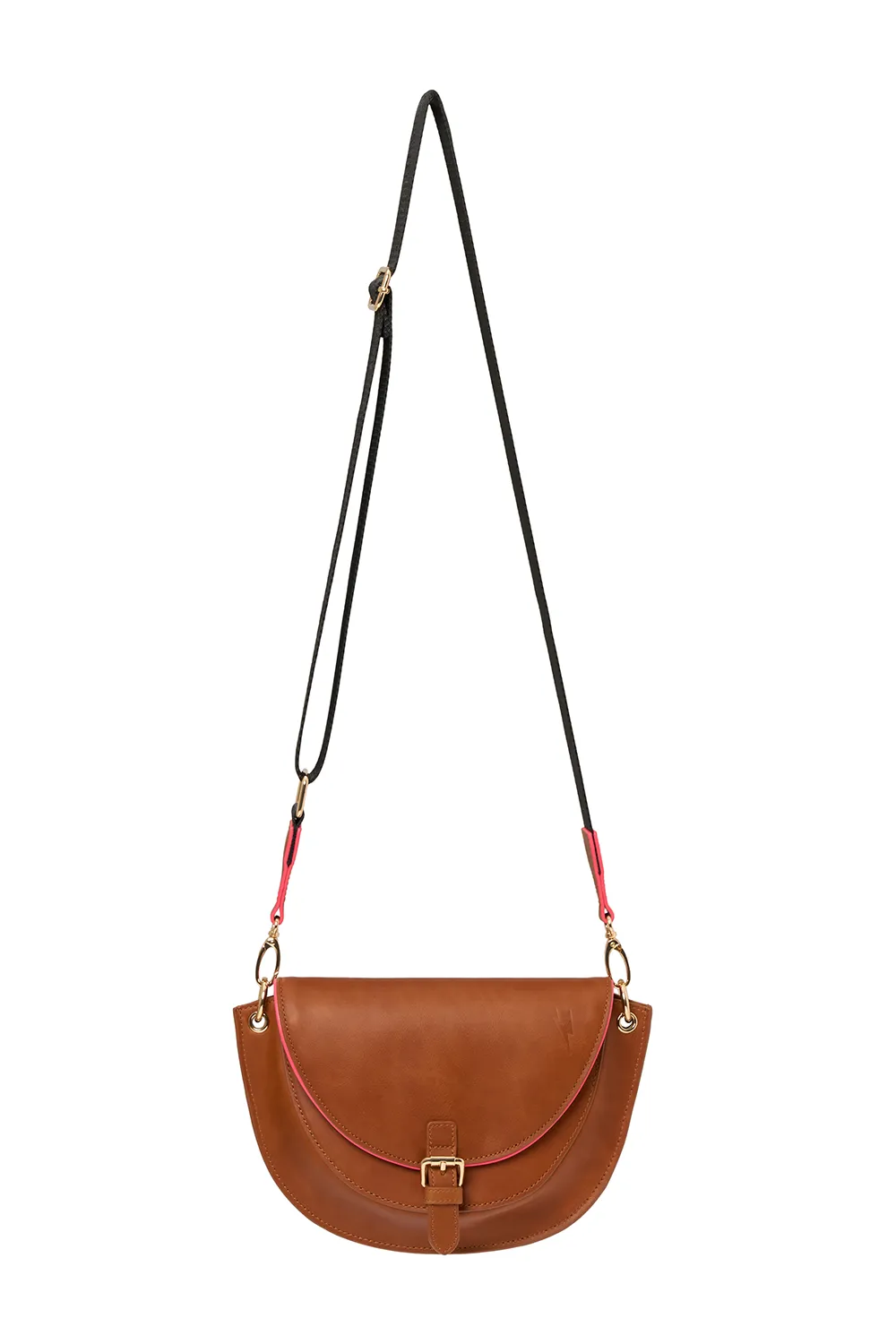 Brown Leather Saddle Bag