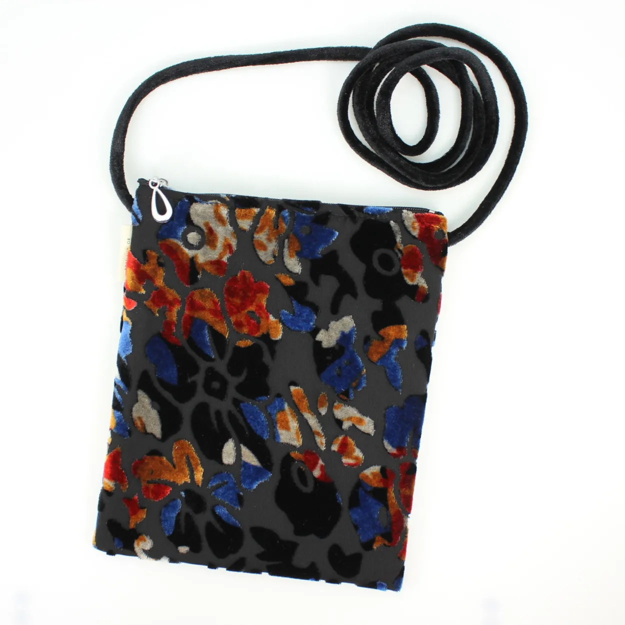 Burnout Velvet Crossbody Bag