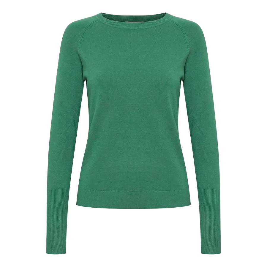 b.young maglia girocollo da donna BYmmorla long cuff 20815301 186018 verde