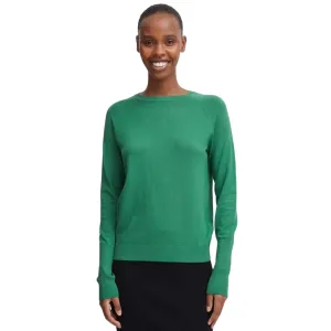 b.young maglia girocollo da donna BYmmorla long cuff 20815301 186018 verde