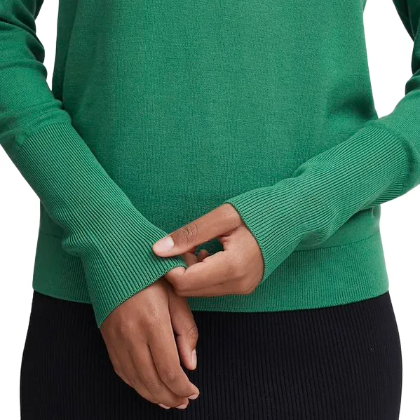 b.young maglia girocollo da donna BYmmorla long cuff 20815301 186018 verde