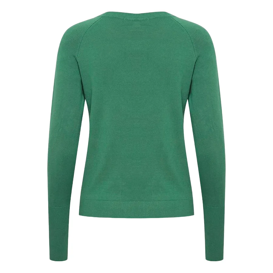 b.young maglia girocollo da donna BYmmorla long cuff 20815301 186018 verde