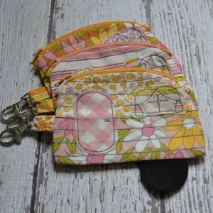 Camper Shaped Coin Purse -Re-Purposed Fabric - Group L - (3)