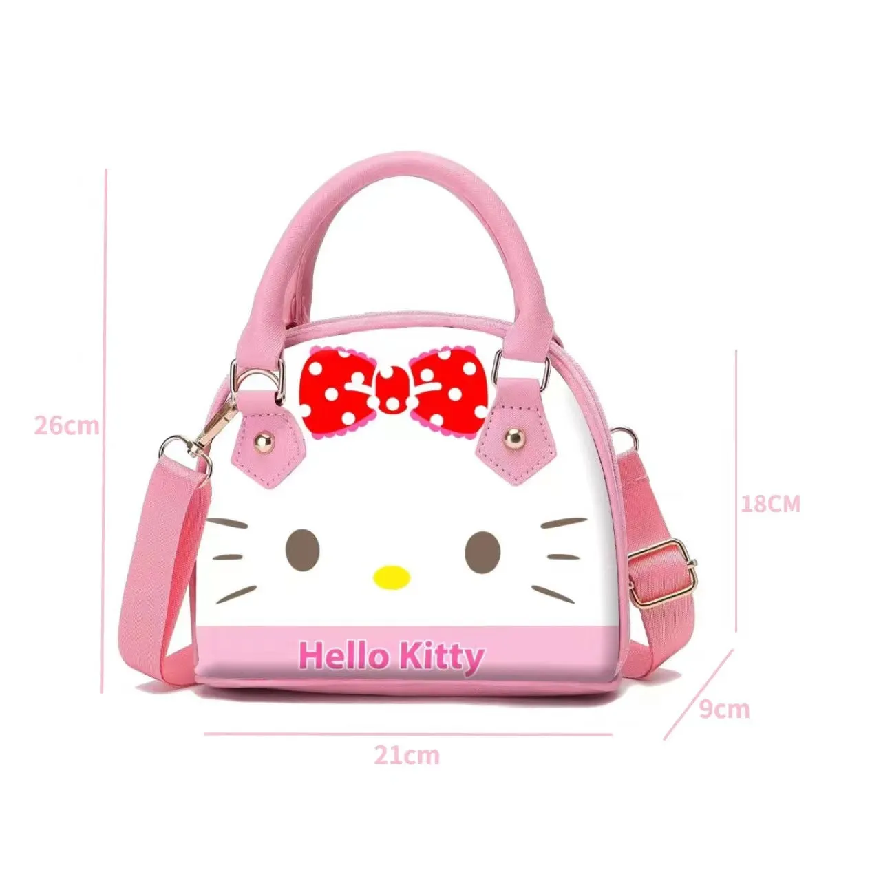 Cartoon Figure with Bow Crossbody Bag