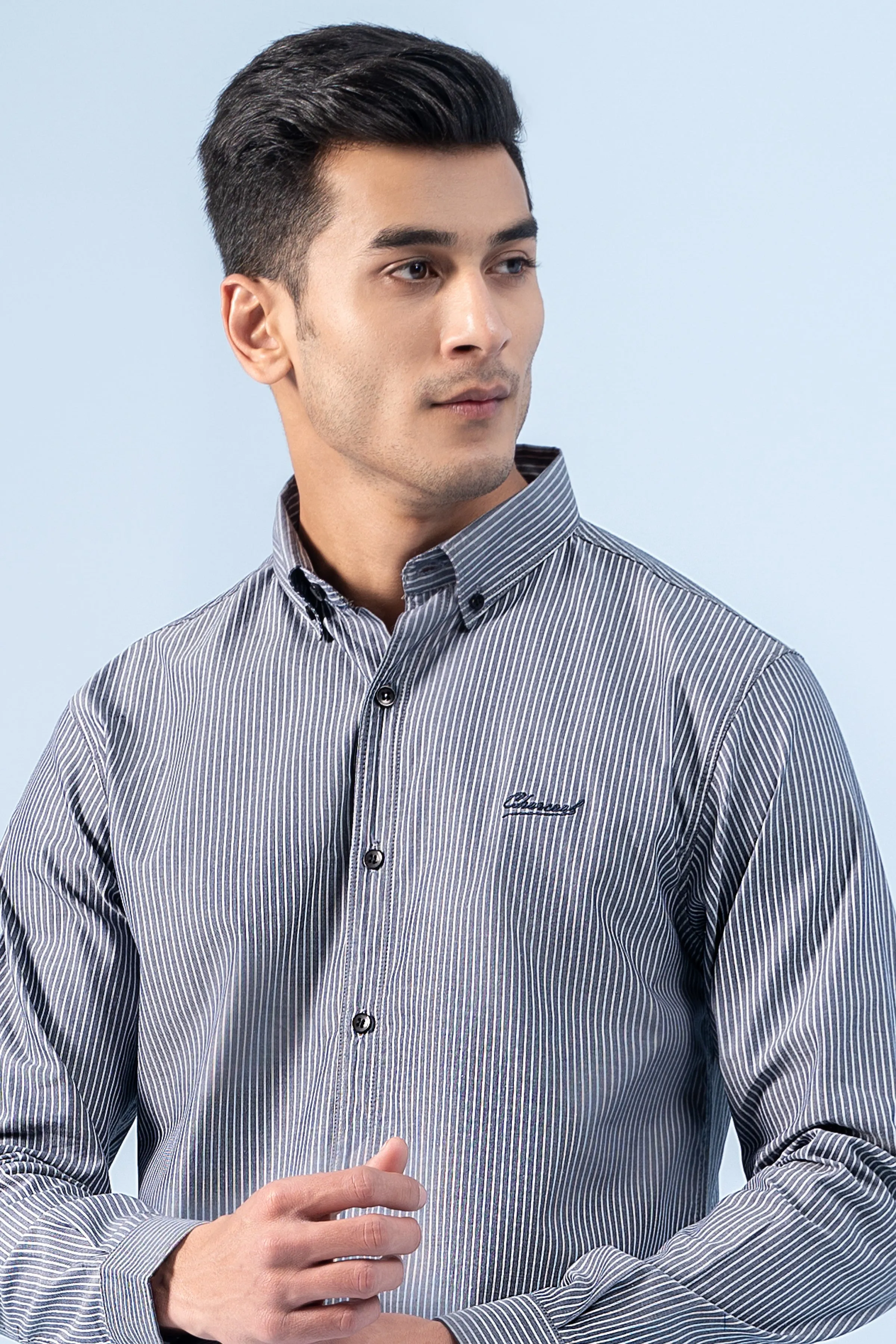 CASUAL SHIRT GREY STRIPER