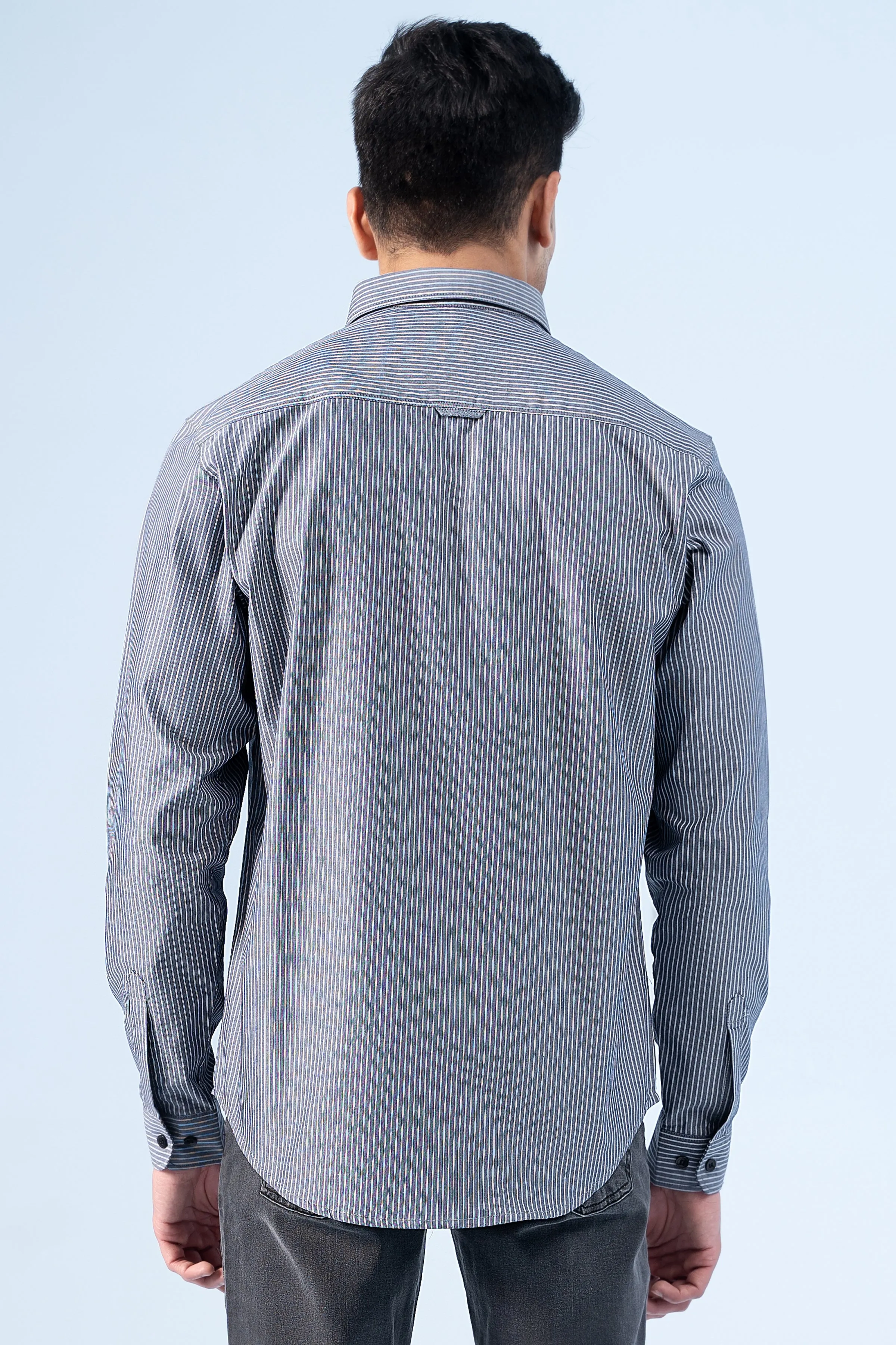 CASUAL SHIRT GREY STRIPER