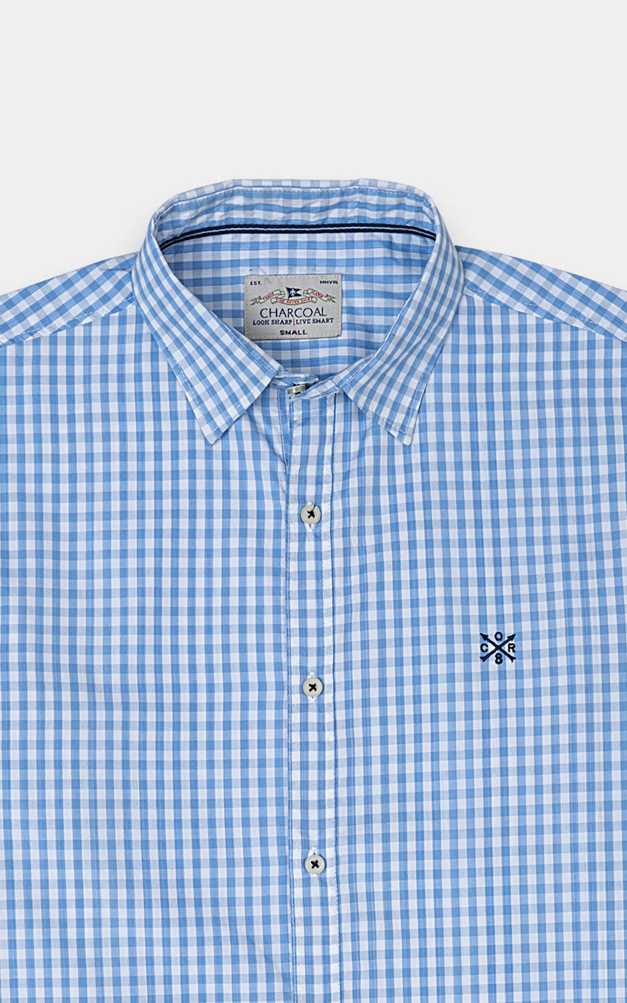 CASUAL SHIRT SKY BLUE CHECK