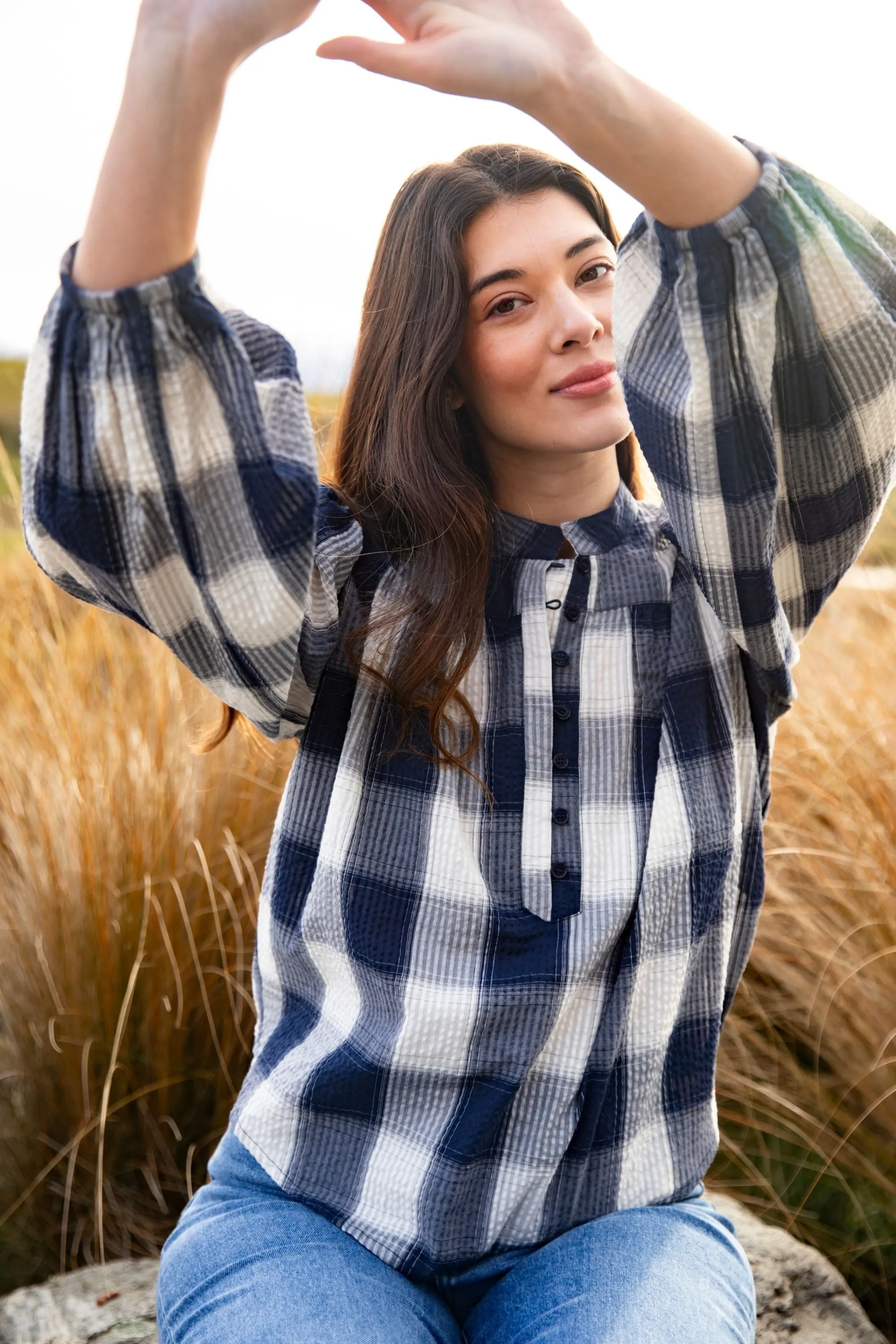 CEDAR CHECK BLOUSE - 8138015