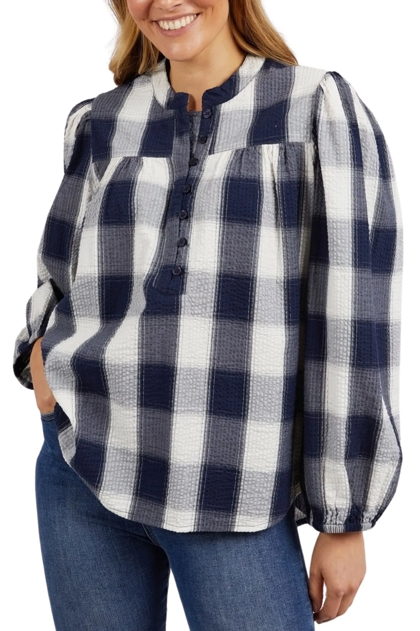 CEDAR CHECK BLOUSE - 8138015