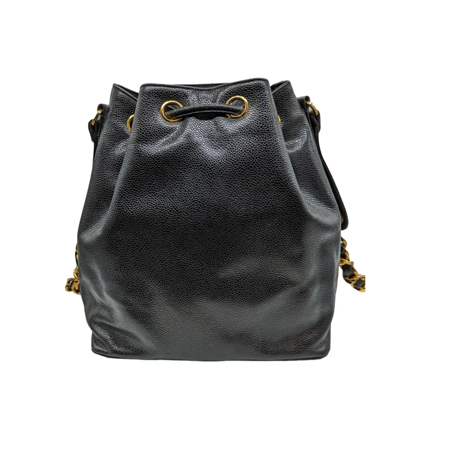 Chanel Vintage Grained Calfskin Timeless Drawstring Bucket Bag