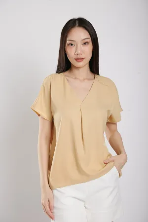 Charlita Basic Top in Ginger Yellow