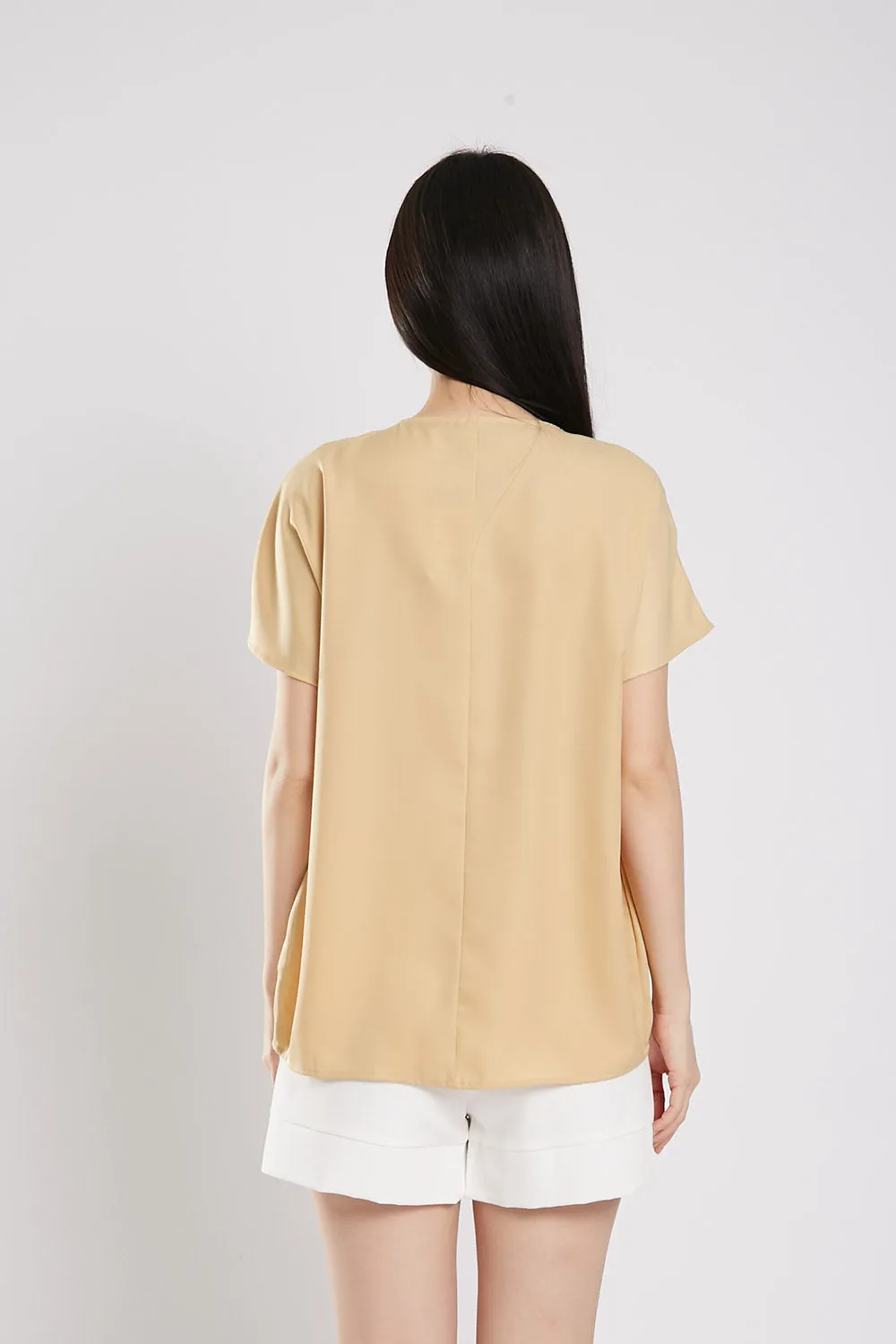 Charlita Basic Top in Ginger Yellow