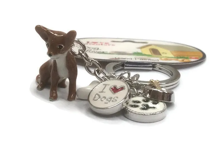 Chihuahua dog breed 3D keyring